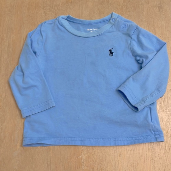 Ralph Lauren Blue Long Sleeve T- Shirt - size 9 months
